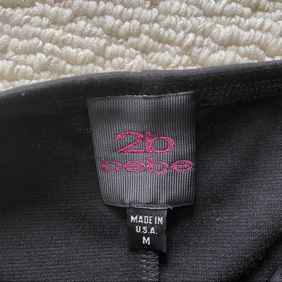 NWOT - 2B Bebe Strapless Black Dress - Picture 3 of 3